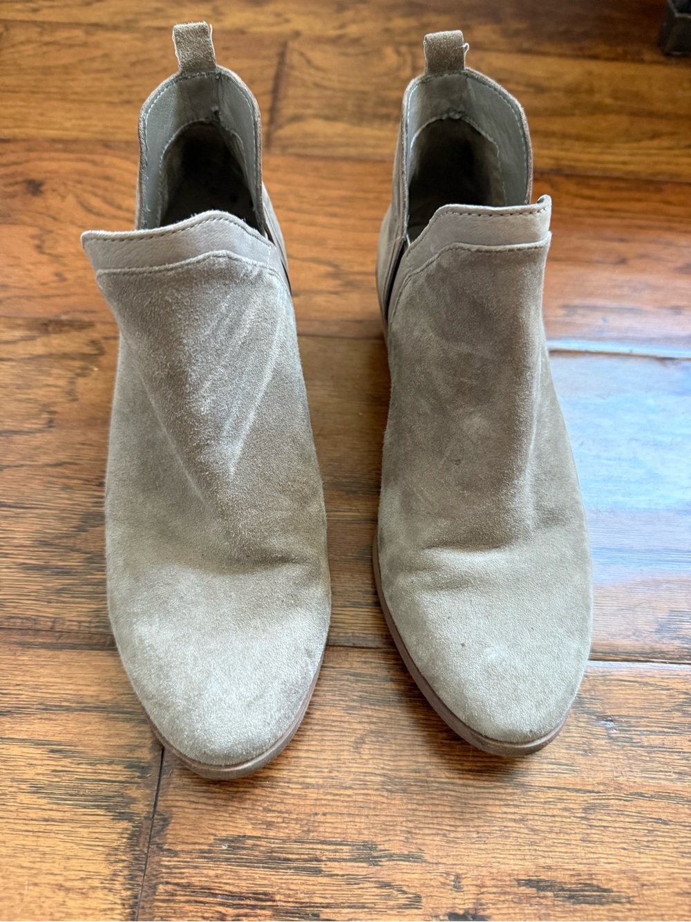 Sam Edelman Taupe Suede Ankle Booties